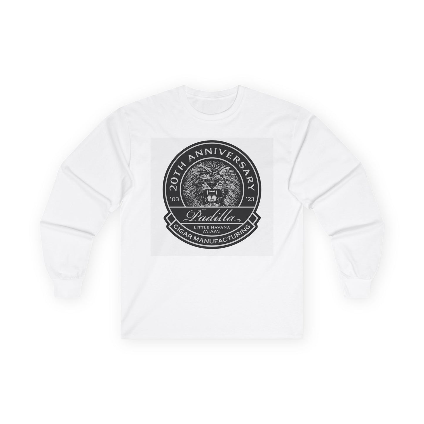 white Padilla 20th Anniversary Unisex Ultra Cotton Long Sleeve Tee