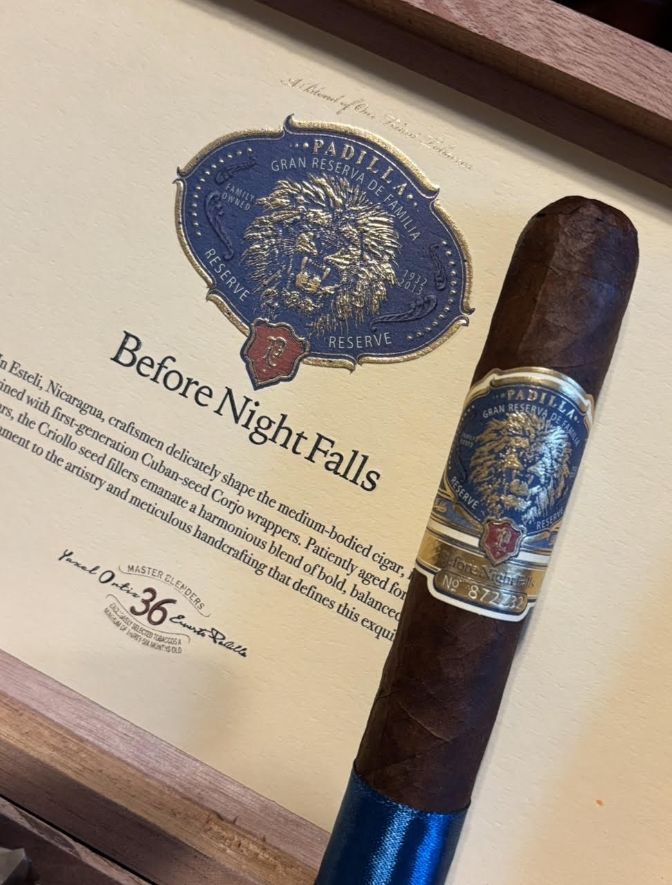 Padilla Before Night Falls box of 20 cigars