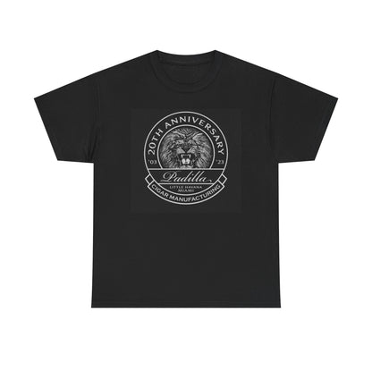 20th Anniversary Padilla Unisex Heavy Cotton Tee | Vintage Style T-Shirt, Gift for Cigar Lovers, Casual Wear, Limited Edition, Black