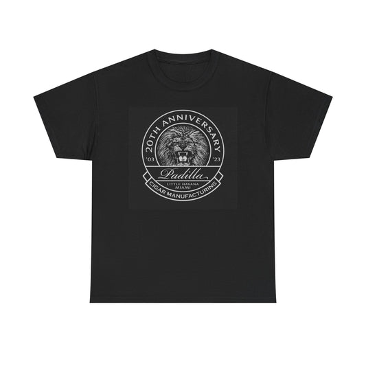 20th Anniversary Padilla Unisex Heavy Cotton Tee | Vintage Style T-Shirt, Gift for Cigar Lovers, Casual Wear, Limited Edition, Black